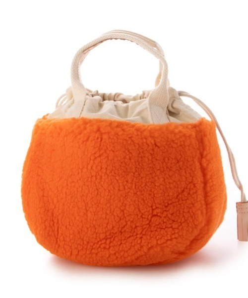 EARTH MADE（アースメイド）の「BOA COLORFUL巾着 TOTE（トートバッグ・レディース・グレー/ネイビー/グリーン/アイボリー/オレンジ/ブラック・FREE）」の9枚目の写真