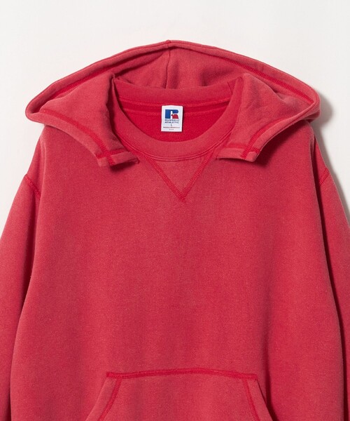 Russell Athletic（ラッセルアスレティック）の「＜RUSSELL ATHLETIC × BEAUTY&YOUTH＞フェード アフターフード パーカー（Tシャツ/カットソー・メンズ・レッド/ブラック・XL/L/M）」の4枚目の写真