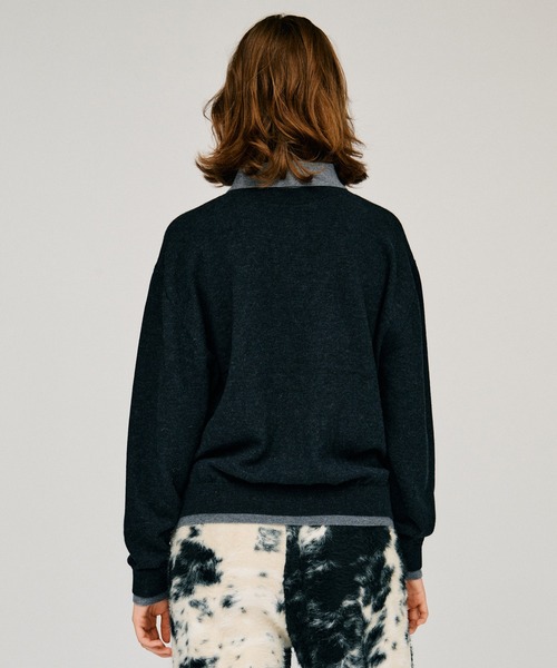 PRANK PROJECT(プランクプロジェクト)の「【2026Winter Pre-Order】レイヤードポロニットトップ / Layered Polo Knit Top(ニット/セーター・レディース・グリーン/ブラウン/グレー/チャコールグレー・FREE)」の11枚目の写真