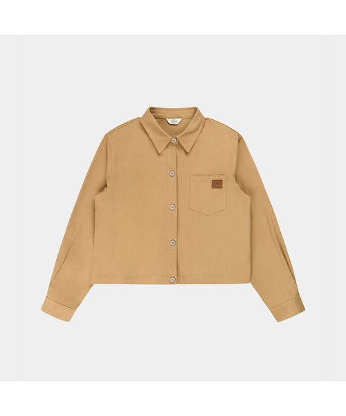 PIGMENT(ピグメント)の「ドットクロップレザージャケット (KYJK2606070)(ライダースジャケット・レディース・ベージュ/ネイビー/ブラウン・FREE)」の2枚目の写真