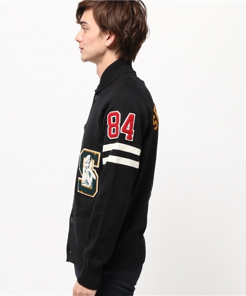 HYSTERIC GLAMOUR(ヒステリックグラマー)の「WOMAN ATHLETICS TYPE-Sワッペン CD(カーディガン/ボレロ・メンズ・ホワイト/ネイビー/ブラック・SMALL/MEDIUM/LARGE)」の8枚目の写真