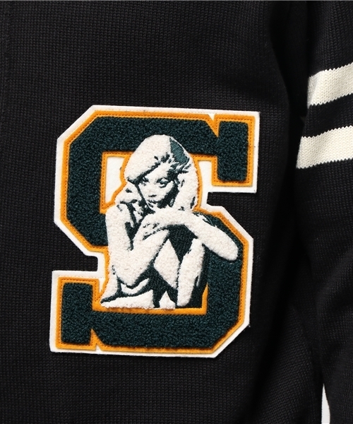 HYSTERIC GLAMOUR(ヒステリックグラマー)の「WOMAN ATHLETICS TYPE-Sワッペン CD(カーディガン/ボレロ・メンズ・ホワイト/ネイビー/ブラック・SMALL/MEDIUM/LARGE)」の4枚目の写真