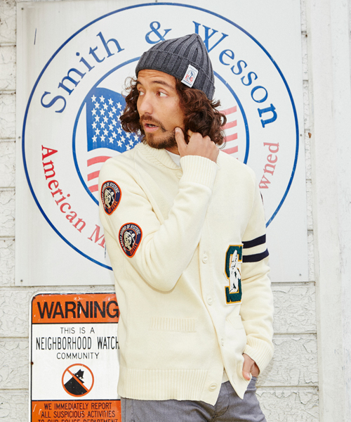 HYSTERIC GLAMOUR(ヒステリックグラマー)の「WOMAN ATHLETICS TYPE-Sワッペン CD(カーディガン/ボレロ・メンズ・ホワイト/ネイビー/ブラック・SMALL/MEDIUM/LARGE)」の14枚目の写真