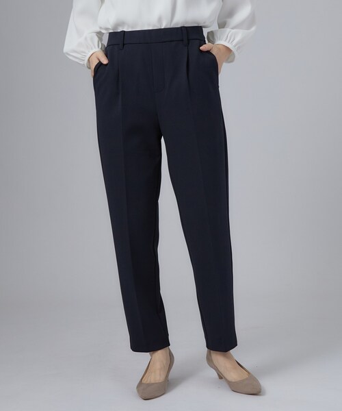 SHOO・LA・RUE(シューラルー)の「【セレモニー/通勤/S-3L】カットジョーゼットテーパードパンツ(その他パンツ・レディース・ネイビー/ナチュラル/ブラック・01/02/03/04/05)」の18枚目の写真