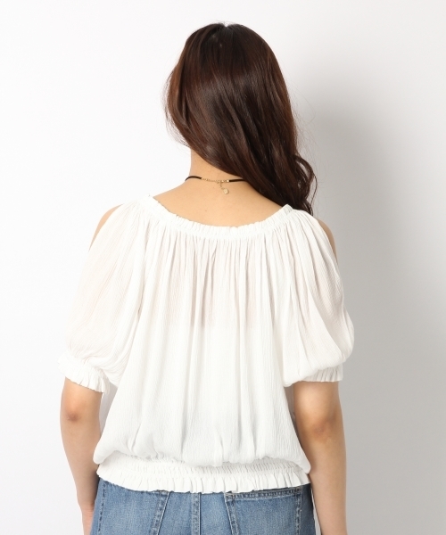 Heather(ヘザー)の「カタアキヨウリュウブラウス 722682(シャツ/ブラウス・レディース・オフホワイト/ブルー系その他/ピンク系その他・FREE)」の10枚目の写真