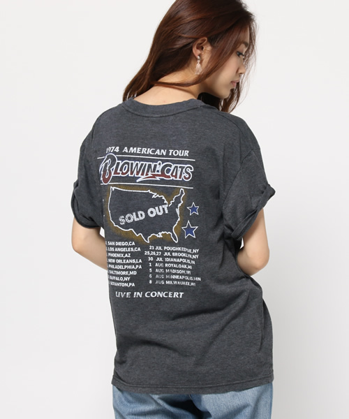 MOUSSY（マウジー）の「BLOWIN TSJ（Tシャツ/カットソー・レディース・ブラック/ホワイト・FREE）」の7枚目の写真