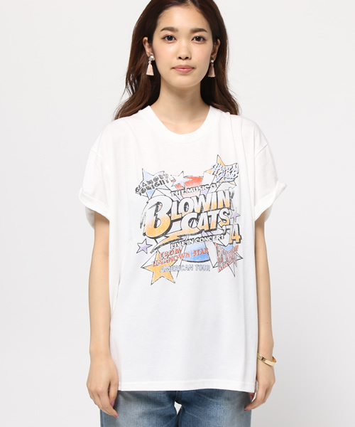 MOUSSY（マウジー）の「BLOWIN TSJ（Tシャツ/カットソー・レディース・ブラック/ホワイト・FREE）」の8枚目の写真