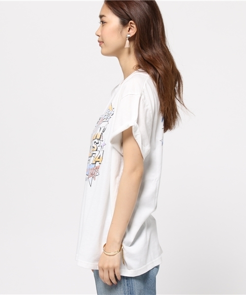 MOUSSY（マウジー）の「BLOWIN TSJ（Tシャツ/カットソー・レディース・ブラック/ホワイト・FREE）」の9枚目の写真