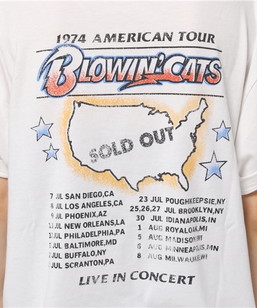 MOUSSY（マウジー）の「BLOWIN TSJ（Tシャツ/カットソー・レディース・ブラック/ホワイト・FREE）」の4枚目の写真