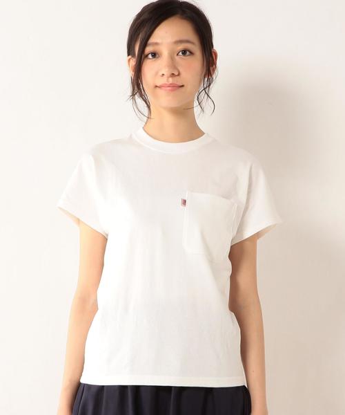 coen（コーエン）の「USAコットンドルマンＴシャツ（Tシャツ/カットソー・レディース・ホワイト/ネイビー・MEDIUM/LARGE）」の4枚目の写真