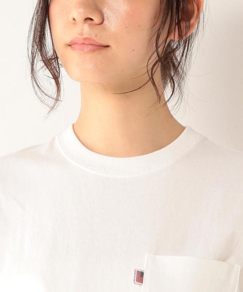 coen（コーエン）の「USAコットンドルマンＴシャツ（Tシャツ/カットソー・レディース・ホワイト/ネイビー・MEDIUM/LARGE）」の7枚目の写真