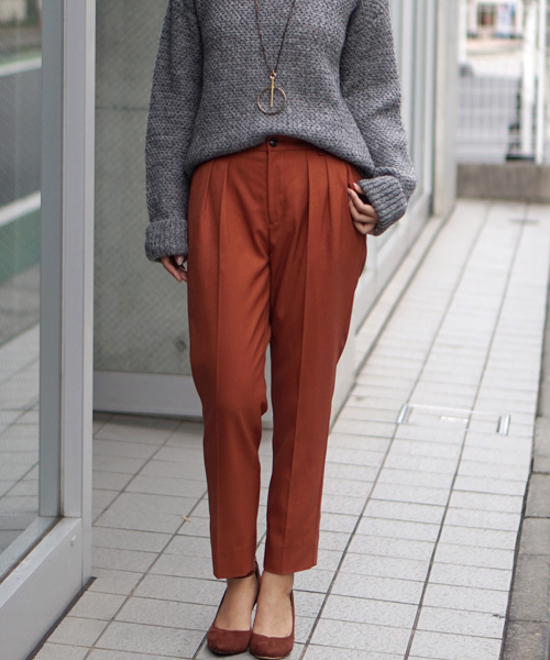 laboratory work（ラボラトリーワーク）の「ブライトサージテーパード（その他パンツ・レディース・ブラック/ダークオレンジ/ブラウン/ボルドー・MEDIUM/SMALL）」の4枚目の写真