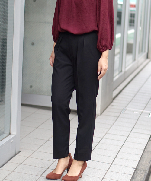 laboratory work（ラボラトリーワーク）の「ブライトサージテーパード（その他パンツ・レディース・ブラック/ダークオレンジ/ブラウン/ボルドー・MEDIUM/SMALL）」の2枚目の写真