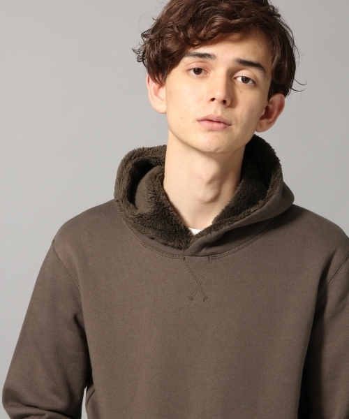 HARE（ハレ）の「ウラケボアパーカー(HARE)（パーカー・メンズ・ブラック/ライトブラウン/グレー・MEDIUM/LARGE/SMALL）」の11枚目の写真
