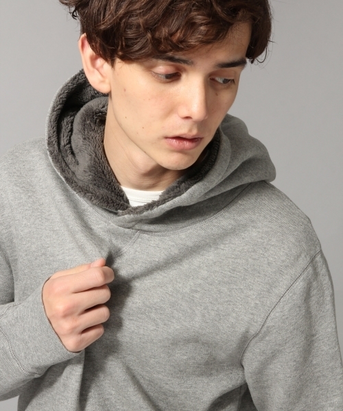 HARE（ハレ）の「ウラケボアパーカー(HARE)（パーカー・メンズ・ブラック/ライトブラウン/グレー・MEDIUM/LARGE/SMALL）」の12枚目の写真