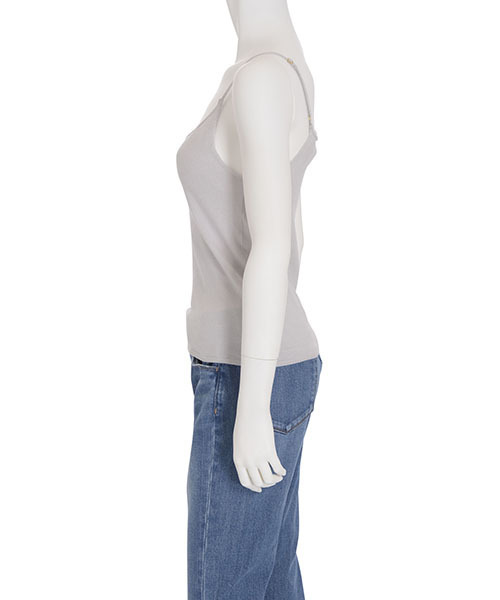 MERCURYDUO（マーキュリーデュオ）の「スクエア無地ニットキャミ（ニット/セーター・レディース・イエロー/オフホワイト/ライトグレー/ブラック・FREE）」の5枚目の写真