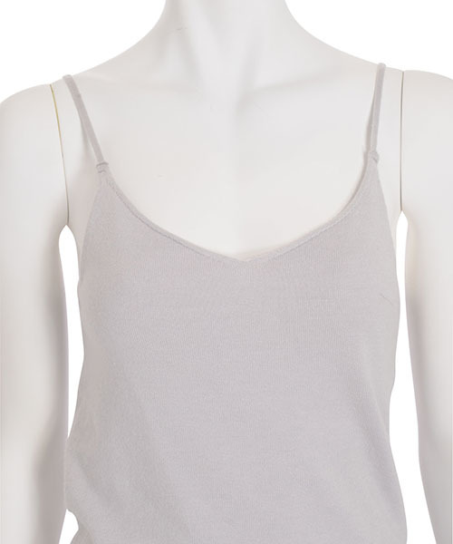 MERCURYDUO（マーキュリーデュオ）の「スクエア無地ニットキャミ（ニット/セーター・レディース・イエロー/オフホワイト/ライトグレー/ブラック・FREE）」の7枚目の写真