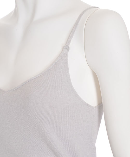 MERCURYDUO（マーキュリーデュオ）の「スクエア無地ニットキャミ（ニット/セーター・レディース・イエロー/オフホワイト/ライトグレー/ブラック・FREE）」の9枚目の写真