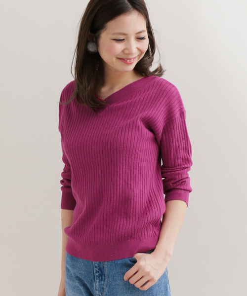 URBAN RESEARCH Sonny Label（アーバンリサーチサニーレーベル）の「Sonny Label ｳｫｯｼｬﾌﾞﾙVﾈｯｸﾆｯﾄﾌﾟﾙｵｰﾊﾞｰ（ニット/セーター・レディース・ピンク/オフホワイト/チャコールグレー・FREE）」の3枚目の写真