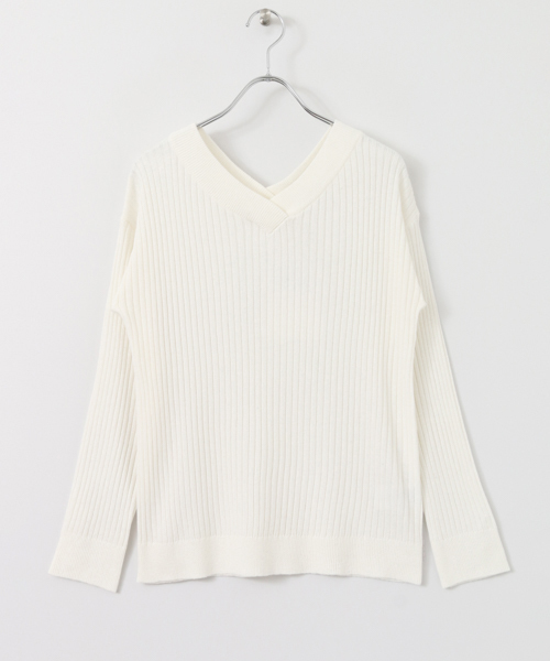 URBAN RESEARCH Sonny Label（アーバンリサーチサニーレーベル）の「Sonny Label ｳｫｯｼｬﾌﾞﾙVﾈｯｸﾆｯﾄﾌﾟﾙｵｰﾊﾞｰ（ニット/セーター・レディース・ピンク/オフホワイト/チャコールグレー・FREE）」の8枚目の写真