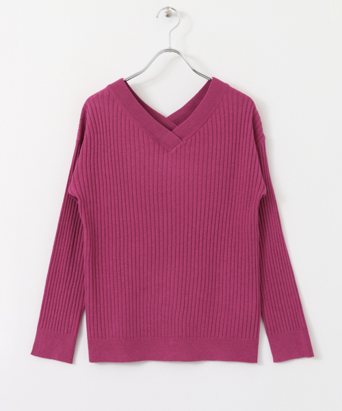 URBAN RESEARCH Sonny Label（アーバンリサーチサニーレーベル）の「Sonny Label ｳｫｯｼｬﾌﾞﾙVﾈｯｸﾆｯﾄﾌﾟﾙｵｰﾊﾞｰ（ニット/セーター・レディース・ピンク/オフホワイト/チャコールグレー・FREE）」の15枚目の写真