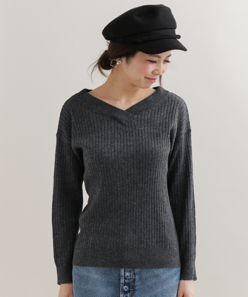 URBAN RESEARCH Sonny Label（アーバンリサーチサニーレーベル）の「Sonny Label ｳｫｯｼｬﾌﾞﾙVﾈｯｸﾆｯﾄﾌﾟﾙｵｰﾊﾞｰ（ニット/セーター・レディース・ピンク/オフホワイト/チャコールグレー・FREE）」の5枚目の写真