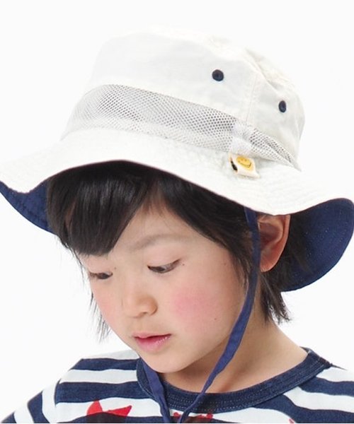 Ampersand（アンパサンド）の「アウトドアハット（ハット・キッズ・ブルー/ピンク/ネイビー/キナリ・52/50/54/48）」の2枚目の写真