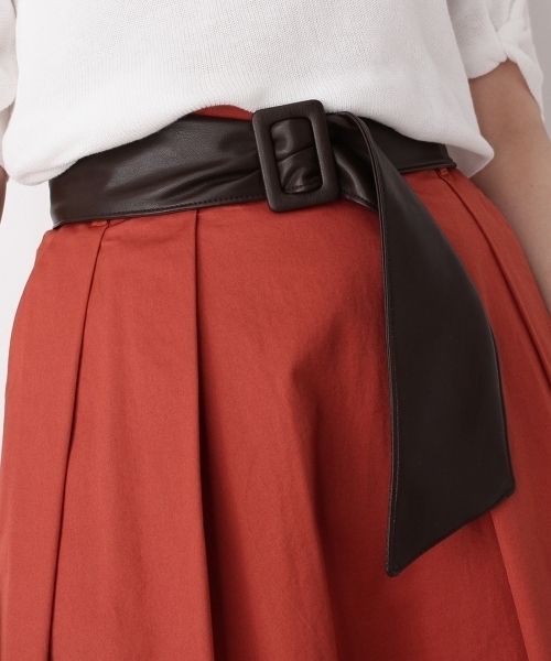 grove（グローブ）の「くるみバックルサッシュベルト（ベルト・レディース・ブラウン/ブラック・00）」の4枚目の写真