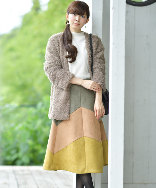 rps（アールピーエス）の「プードルファーノーカラーカーデ（カーディガン/ボレロ・レディース・ブラウン/ピンクベージュ/グレイッシュベージュ/アイボリー・M）」の10枚目の写真