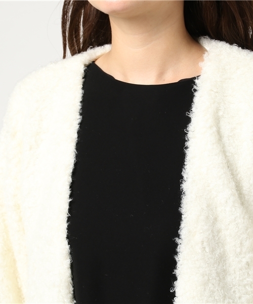 rps（アールピーエス）の「プードルファーノーカラーカーデ（カーディガン/ボレロ・レディース・ブラウン/ピンクベージュ/グレイッシュベージュ/アイボリー・M）」の17枚目の写真