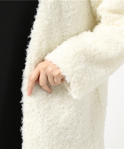 rps（アールピーエス）の「プードルファーノーカラーカーデ（カーディガン/ボレロ・レディース・ブラウン/ピンクベージュ/グレイッシュベージュ/アイボリー・M）」の18枚目の写真