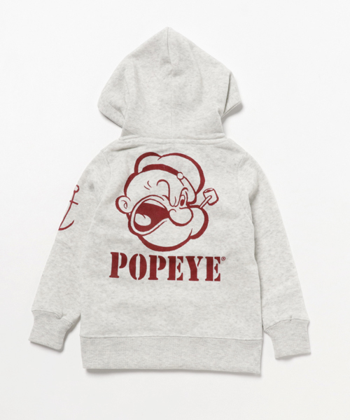 POPEYE（ポパイ）の「POPEYE×JUNKSOUL / ポパイ×ジャンクソウル　プリントプルパーカー (M4)（パーカー・キッズ・ブラック/オートミール・90/100/110/120/130/140/150）」の5枚目の写真