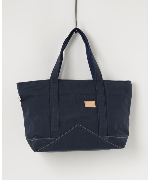 COSSHI（コッシ）の「【Cosshi/コッシ】リップストップ パラフィン トートバッグ（トートバッグ・レディース・ライトグレー/ブラック/ネイビー・FREE）」の3枚目の写真