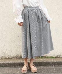 LOWRYS FARM | タックマエボタンミディスカート　783124 (スカート)