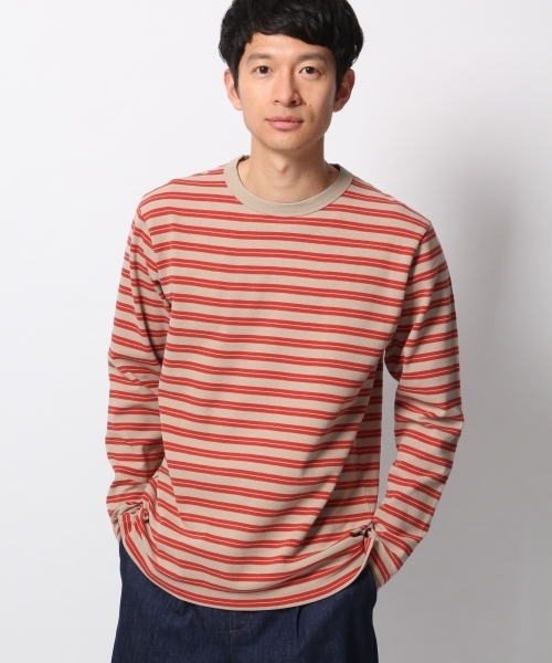 GLOBAL WORK（グローバルワーク）の「サカリバクルーネックTシャツ/777089（Tシャツ/カットソー・メンズ・ホワイト/ネイビー/グレー/ベージュ系その他3/ライトイエロー/ホワイト系その他2・LARGE/MEDIUM/SMALL/X-LARGE）」の4枚目の写真