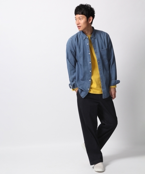 GLOBAL WORK（グローバルワーク）の「サカリバクルーネックTシャツ/777089（Tシャツ/カットソー・メンズ・ホワイト/ネイビー/グレー/ベージュ系その他3/ライトイエロー/ホワイト系その他2・LARGE/MEDIUM/SMALL/X-LARGE）」の16枚目の写真