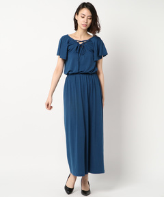 【ラリーニュロペ】狩衣（カリギヌ） 縮緬ドレス　半袖 ラリーニュロペ】狩衣（カリギヌ） 縮緬ドレス