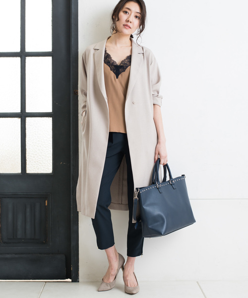 RIVE DROITE（リヴドロワ）の「【A4サイズ収納可】丸メタルトートバッグ（ハンドバッグ・レディース・ネイビー/イエロー・FREE）」の8枚目の写真