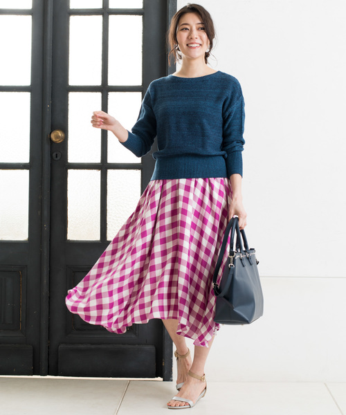 RIVE DROITE（リヴドロワ）の「【A4サイズ収納可】丸メタルトートバッグ（ハンドバッグ・レディース・ネイビー/イエロー・FREE）」の11枚目の写真