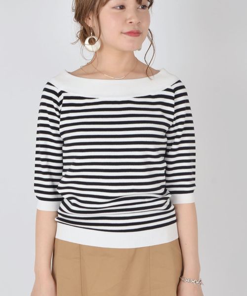 SHIPS(シップス)の「コットンボートネックプルオーバー◇(ニット/セーター・レディース・スカイブルー/ブラック/ベージュ/ピンク系その他・ONE SIZE)」の6枚目の写真