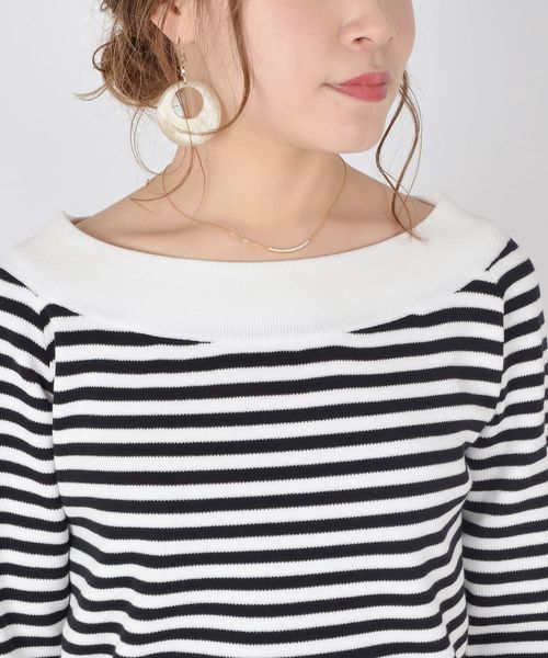 SHIPS(シップス)の「コットンボートネックプルオーバー◇(ニット/セーター・レディース・スカイブルー/ブラック/ベージュ/ピンク系その他・ONE SIZE)」の9枚目の写真