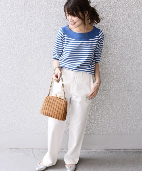 SHIPS(シップス)の「コットンボートネックプルオーバー◇(ニット/セーター・レディース・スカイブルー/ブラック/ベージュ/ピンク系その他・ONE SIZE)」の12枚目の写真