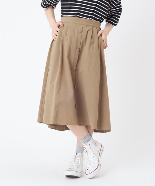 OLIVE des OLIVE（オリーブデオリーブ）の「サス付きイレヘムスカート（スカート・レディース・ブラック/カーキ/ピンク/キナリ・FREE）」の3枚目の写真