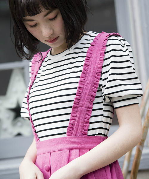 OLIVE des OLIVE（オリーブデオリーブ）の「サス付きイレヘムスカート（スカート・レディース・ブラック/カーキ/ピンク/キナリ・FREE）」の20枚目の写真