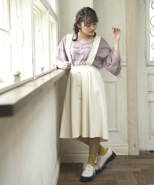 OLIVE des OLIVE（オリーブデオリーブ）の「サス付きイレヘムスカート（スカート・レディース・ブラック/カーキ/ピンク/キナリ・FREE）」の22枚目の写真