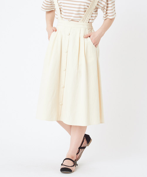 OLIVE des OLIVE（オリーブデオリーブ）の「サス付きイレヘムスカート（スカート・レディース・ブラック/カーキ/ピンク/キナリ・FREE）」の5枚目の写真