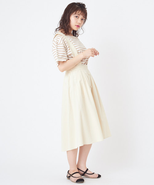 OLIVE des OLIVE（オリーブデオリーブ）の「サス付きイレヘムスカート（スカート・レディース・ブラック/カーキ/ピンク/キナリ・FREE）」の7枚目の写真