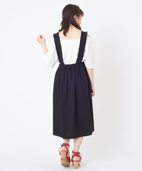 OLIVE des OLIVE（オリーブデオリーブ）の「サス付きイレヘムスカート（スカート・レディース・ブラック/カーキ/ピンク/キナリ・FREE）」の9枚目の写真