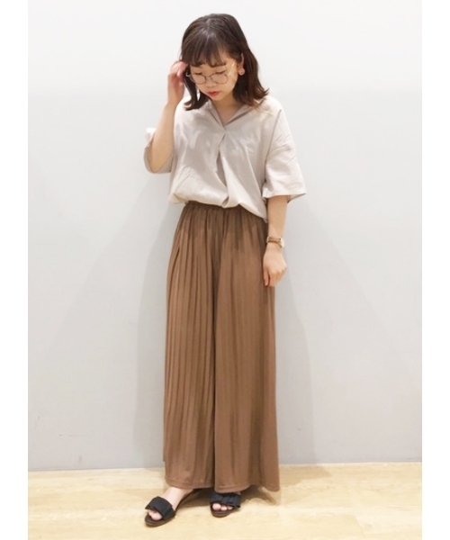 earth music&ecology(アースミュージックアンドエコロジー)の「・バックリボンスキッパーシャツ(シャツ/ブラウス・レディース・ブルー系その他/グレー系その他3/オフホワイト/ライトベージュ・FREE)」の3枚目の写真