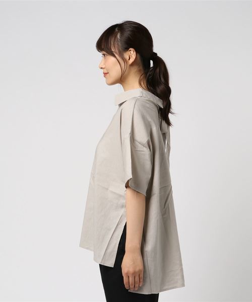 earth music&ecology(アースミュージックアンドエコロジー)の「・バックリボンスキッパーシャツ(シャツ/ブラウス・レディース・ブルー系その他/グレー系その他3/オフホワイト/ライトベージュ・FREE)」の22枚目の写真